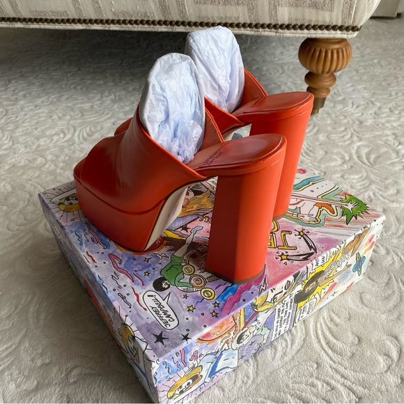Jeffrey Campbell Orange Platform Mule - Picture 5 of 9